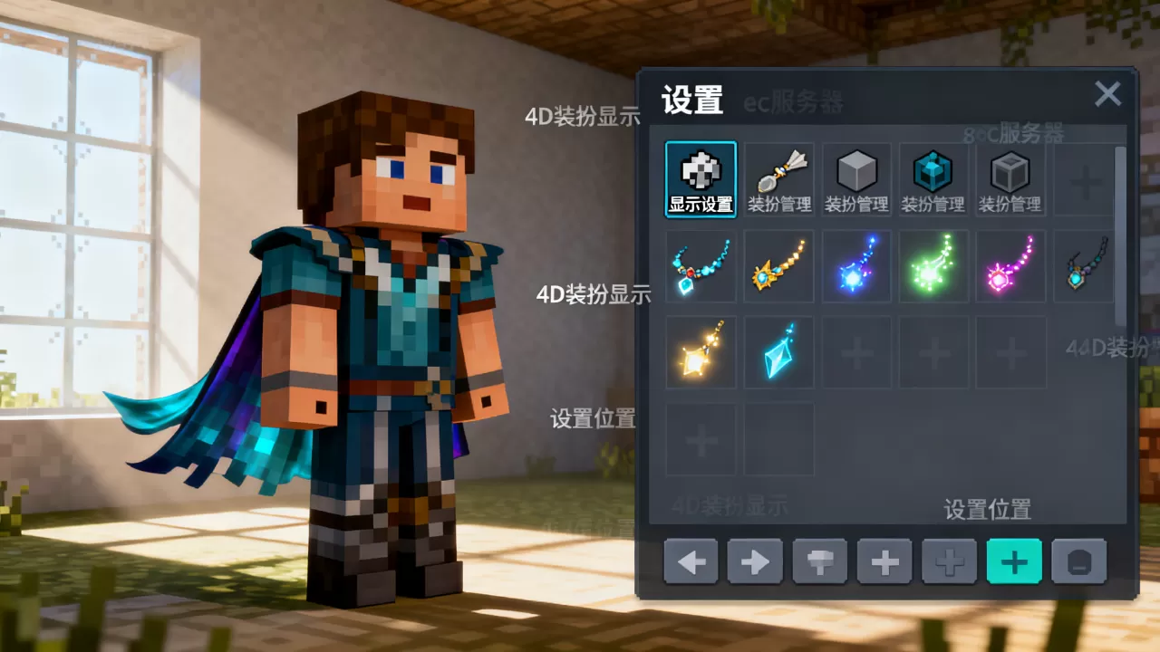 我的世界ec服务器4D装扮怎么显示,在哪里设置? 我的世界ec服务器4D装扮怎么显示,在哪里设置?