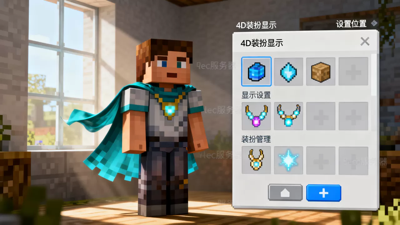 我的世界ec服务器4D装扮怎么显示,在哪里设置? 我的世界ec服务器4D装扮怎么显示,在哪里设置?