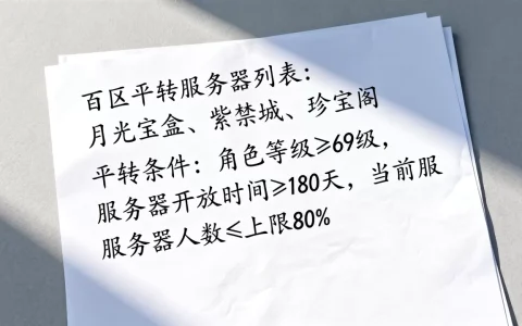 百区平转有哪些服务器，平转服务器需要什么条件