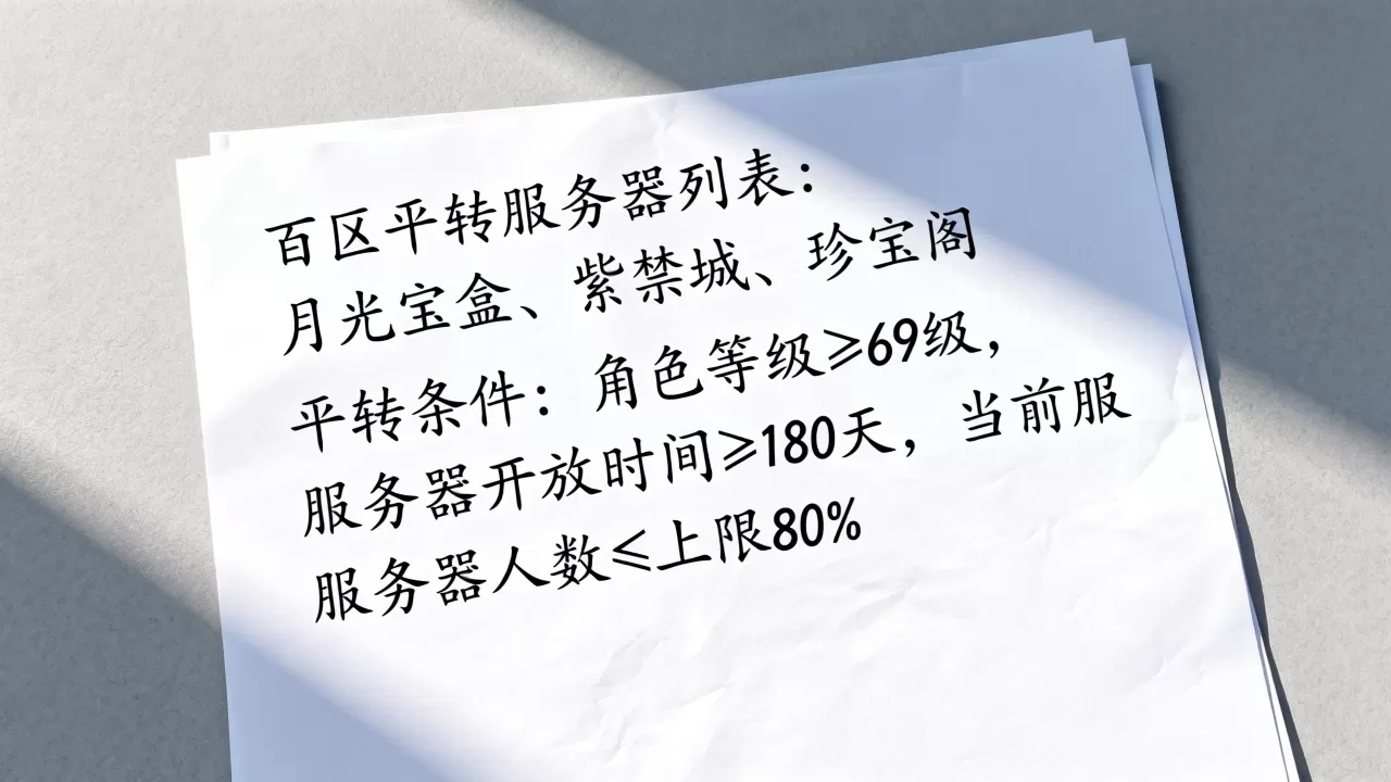 百区平转有哪些服务器,平转服务器需要什么条件 百区平转有哪些服务器,平转服务器需要什么条件