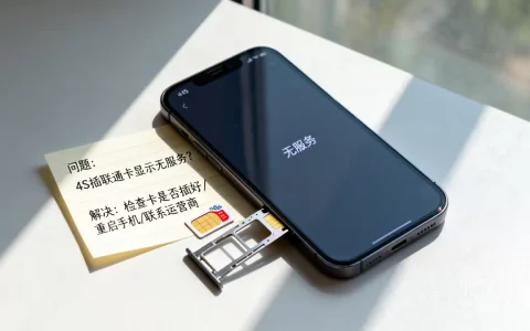 为什么4s按上联通卡显示无服务器？，怎么办？