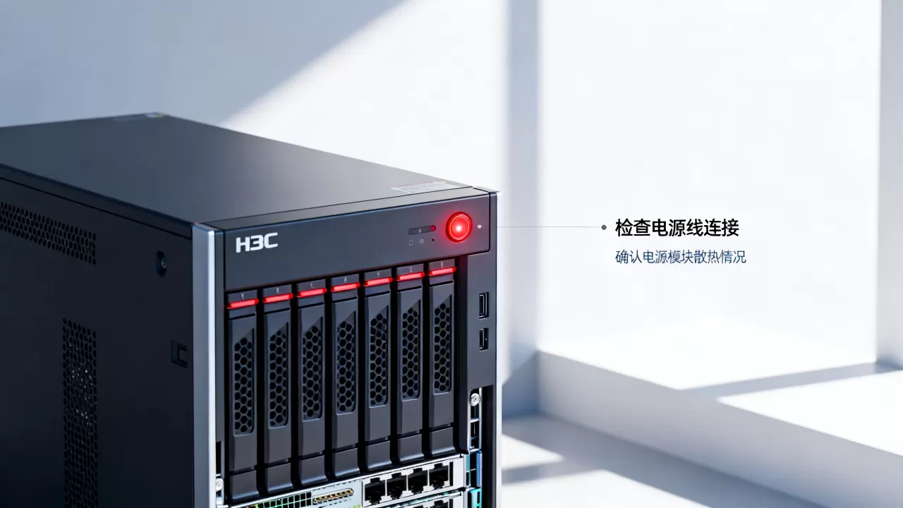 h3c服务器电源亮红灯是什么原因,怎么解决? h3c服务器电源亮红灯是什么原因,怎么解决?