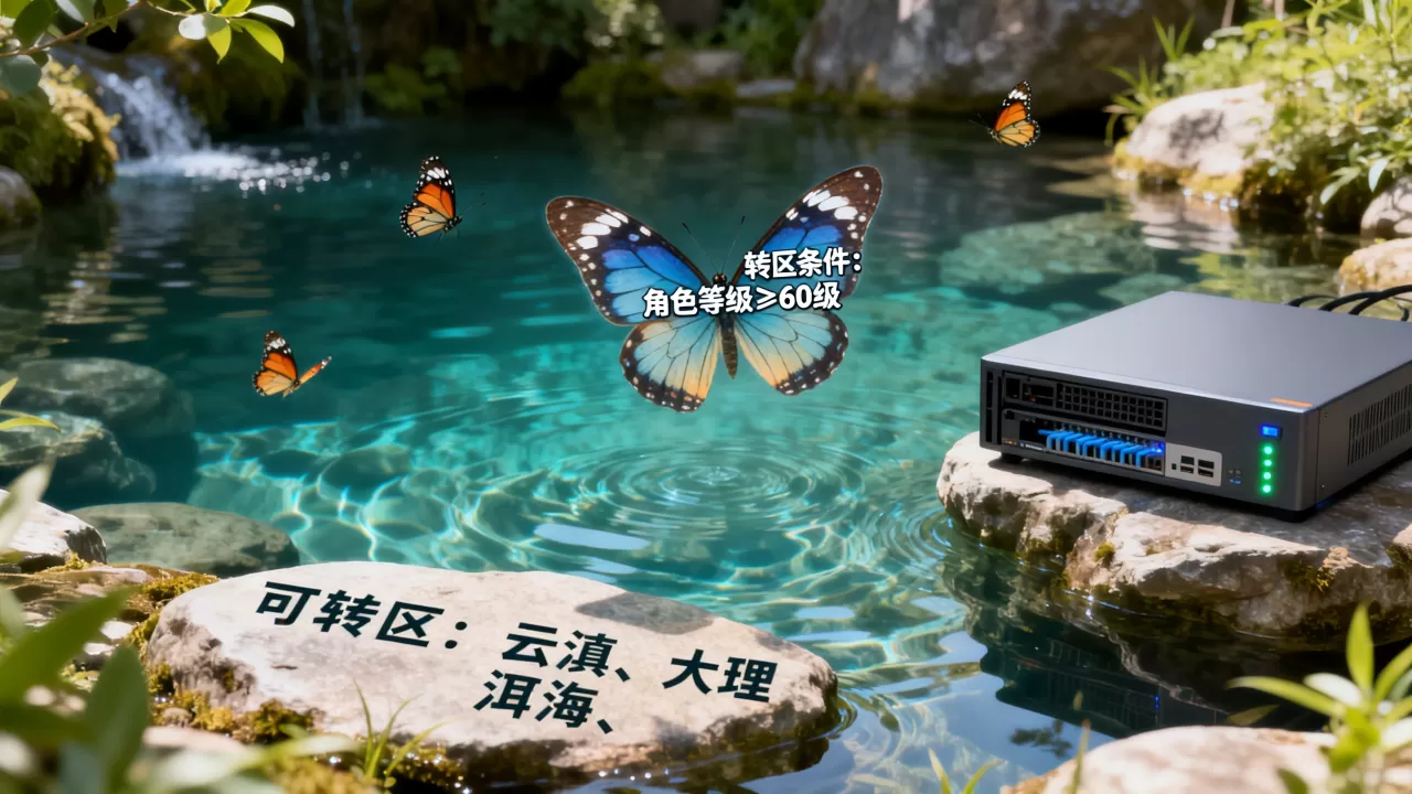 蝴蝶泉服务器能转哪些区,转区条件是什么? 蝴蝶泉服务器能转哪些区,转区条件是什么?