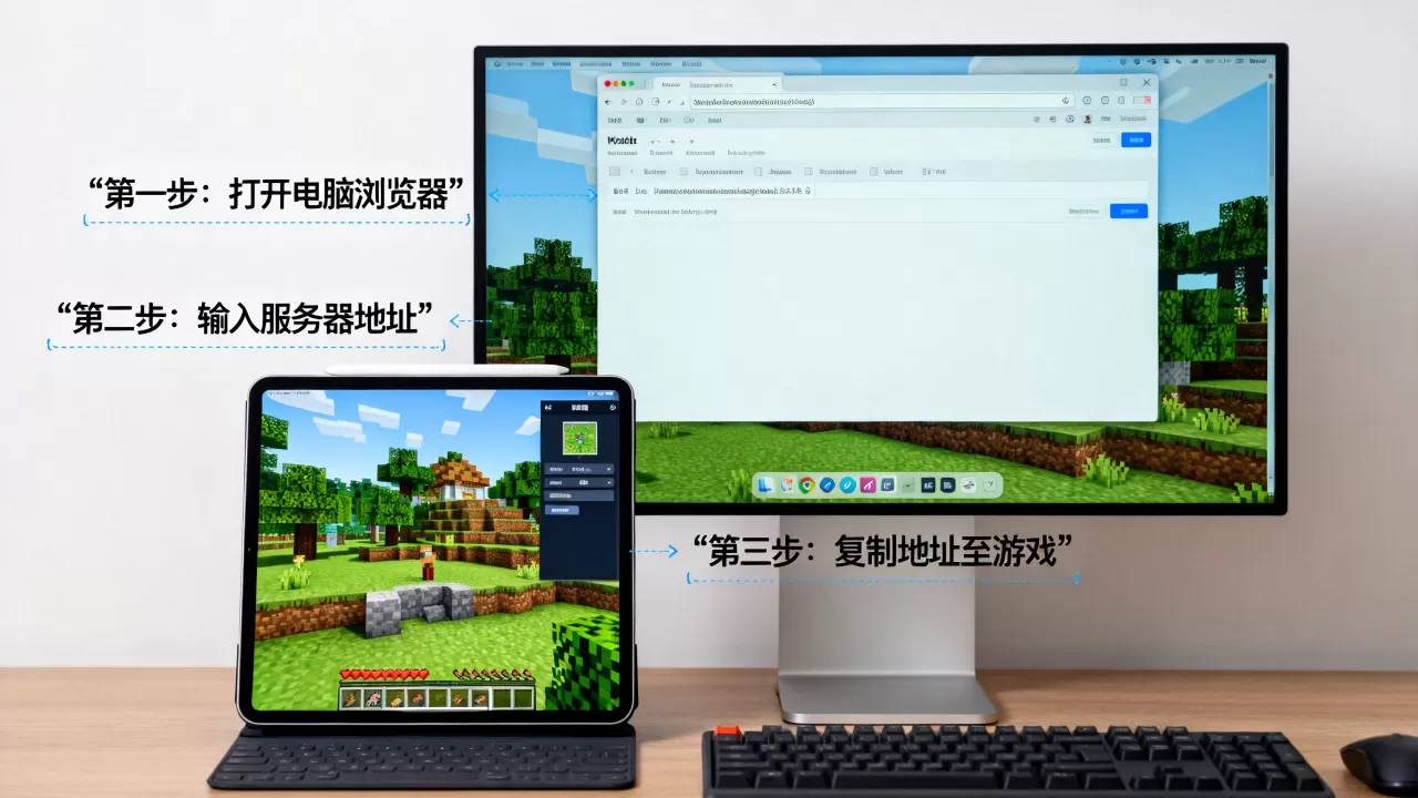 iPad怎么在电脑上下载我的世界服务器地址,怎么操作 iPad怎么在电脑上下载我的世界服务器地址,怎么操作