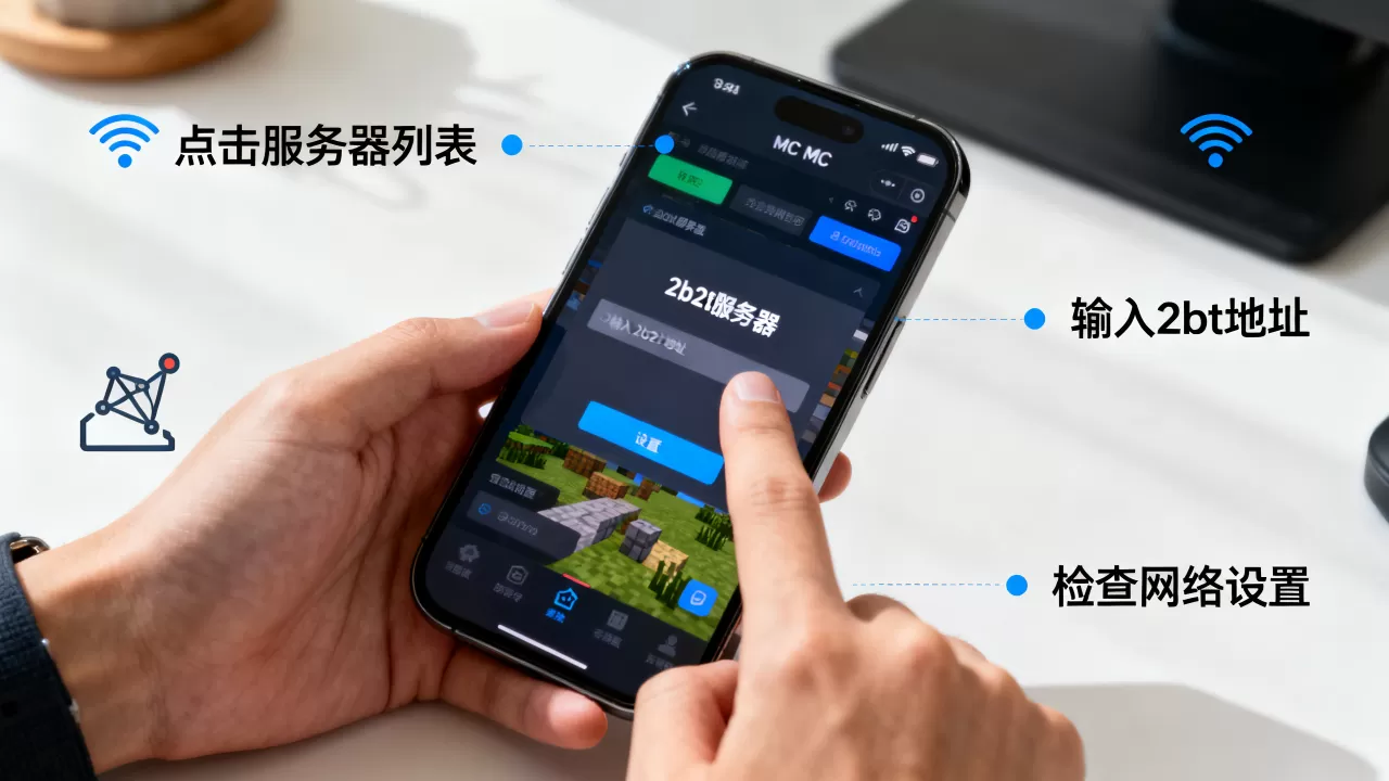 手机玩mc怎么才能进2b2t服务器,进不去怎么办? 手机玩mc怎么才能进2b2t服务器,进不去怎么办?