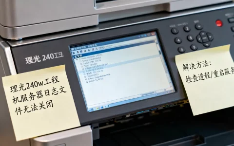 理光240w工程机服务器日志文件为什么关不掉？，怎么解决