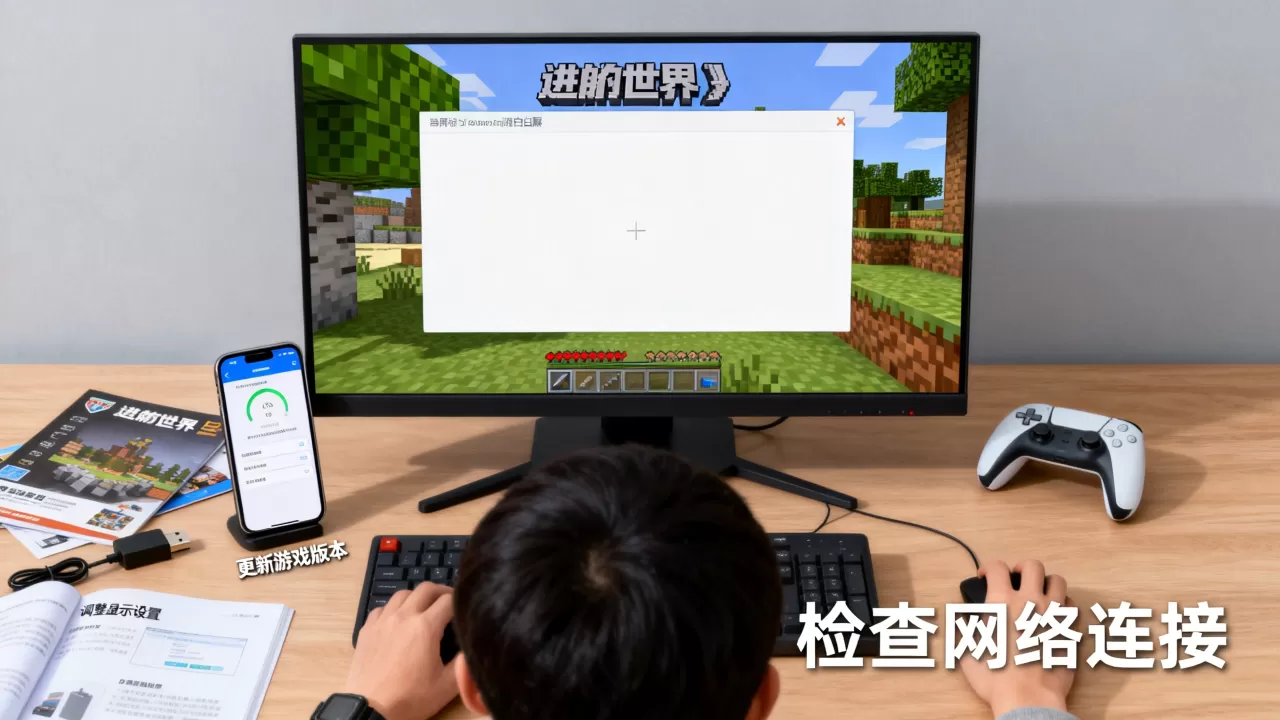 我的世界进服就白屏如何修复,为什么进服白屏 我的世界进服就白屏如何修复,为什么进服白屏