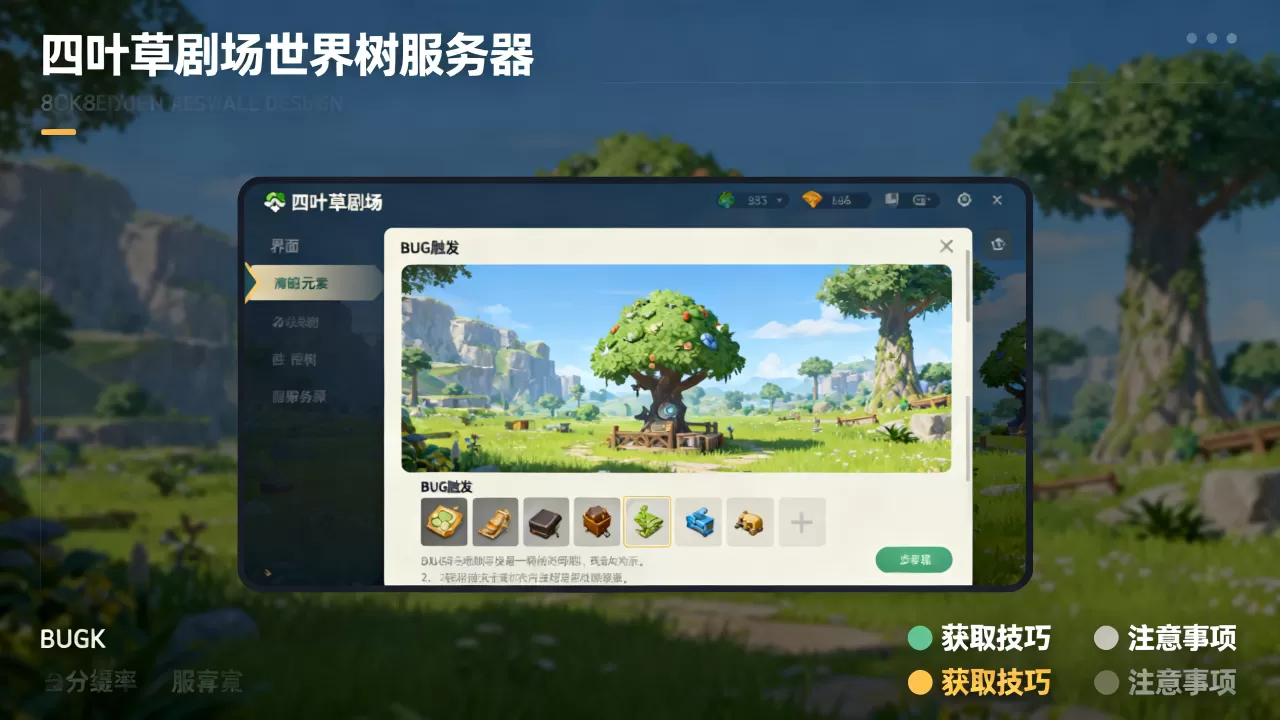 四叶草剧场世界树服务器bug怎么获得?,有哪些获取技巧和注意事项? 四叶草剧场世界树服务器bug怎么获得?,有哪些获取技巧和注意事项?