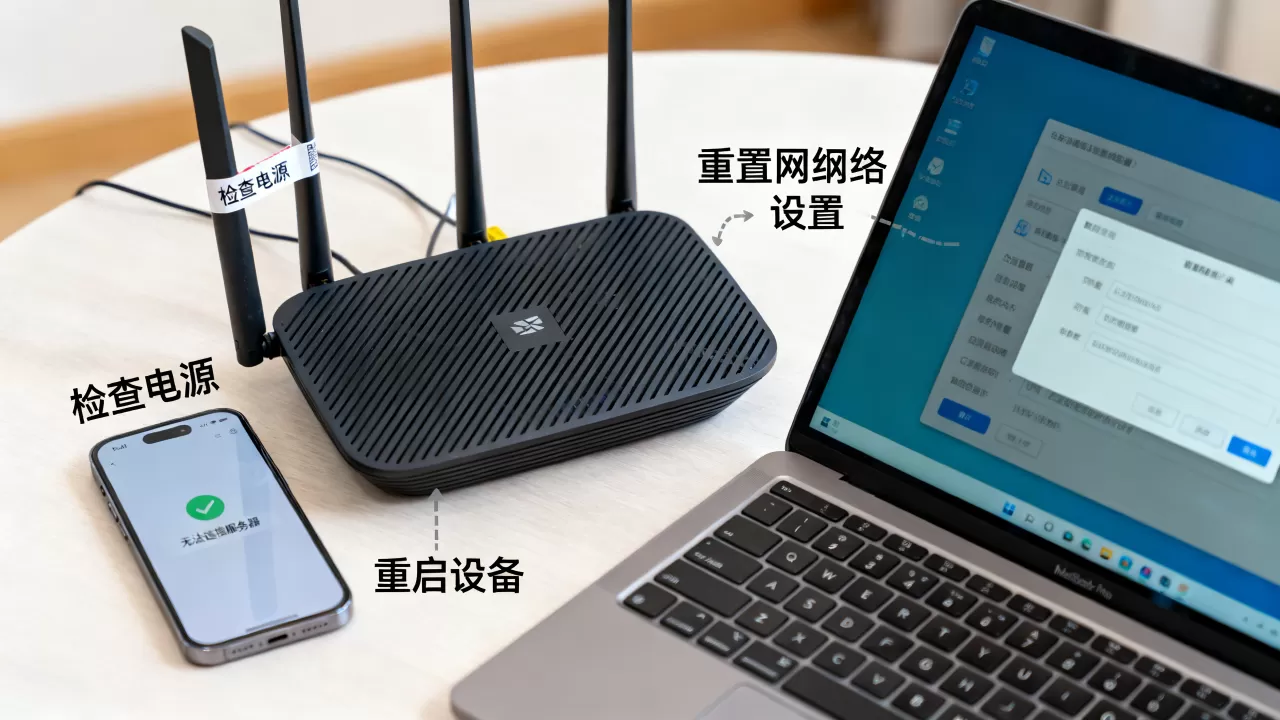 为什么无线网络无法连接到服务器?,怎么解决? 为什么无线网络无法连接到服务器?,怎么解决?
