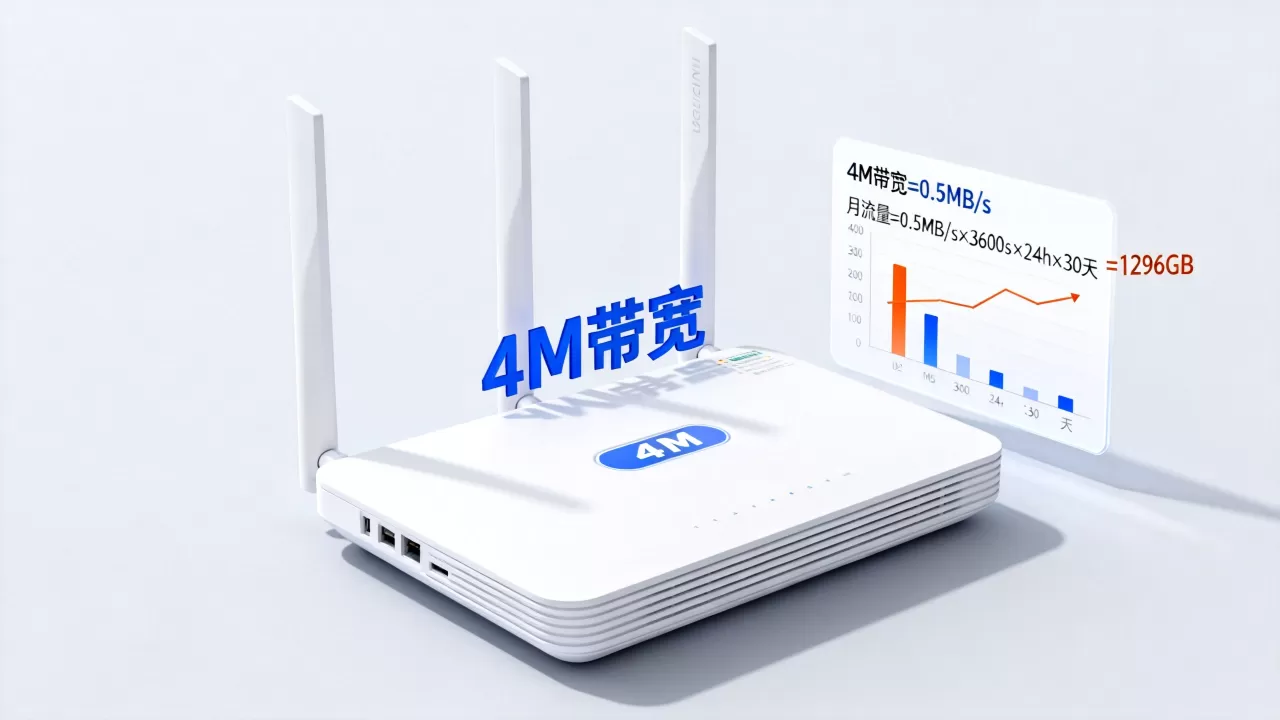 4M带宽一个月多少GB流量,流量换算方法? 4M带宽一个月多少GB流量,流量换算方法?