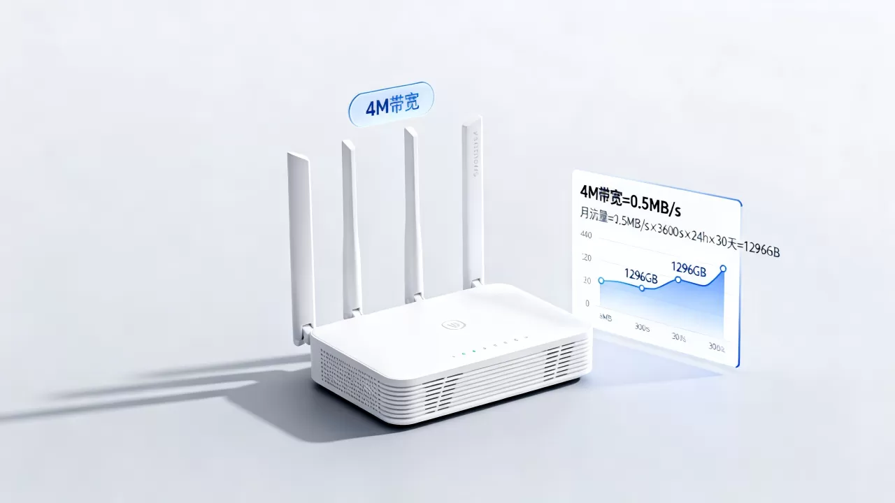 4M带宽一个月多少GB流量,流量换算方法? 4M带宽一个月多少GB流量,流量换算方法?
