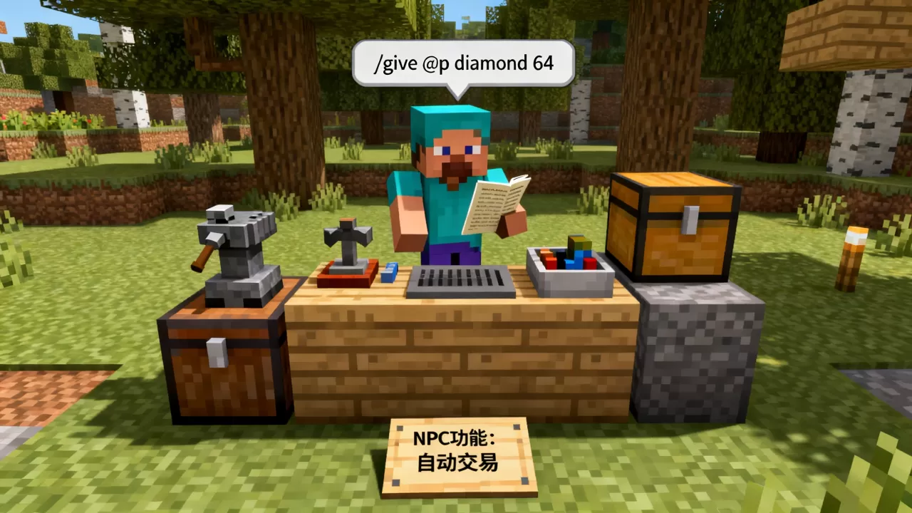 我的世界服务器功能性NPC怎么做?,我的世界NPC指令大全 我的世界服务器功能性NPC怎么做?,我的世界NPC指令大全