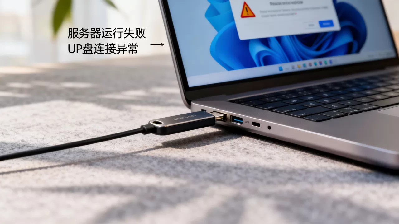 U盘在电脑上显示服务器运行失败怎么办,是什么原因? U盘在电脑上显示服务器运行失败怎么办,是什么原因?