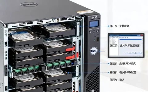 戴尔r430服务器怎么做RAID5,具体步骤是什么