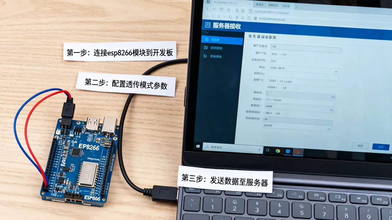 esp8266透传后怎么发数据到服务器?,步骤是什么 esp8266透传后怎么发数据到服务器?,步骤是什么