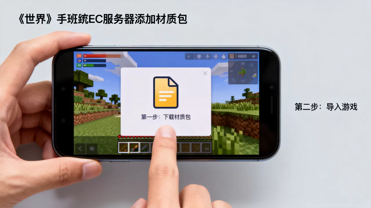 我的世界手机版ec服务器如何加材质包?,材质包怎么添加? 我的世界手机版ec服务器如何加材质包?,材质包怎么添加?