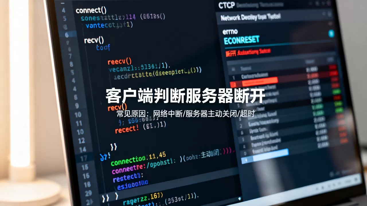 c tcp通讯客户端如何判断服务器已断开,常见原因有哪些? c tcp通讯客户端如何判断服务器已断开,常见原因有哪些?