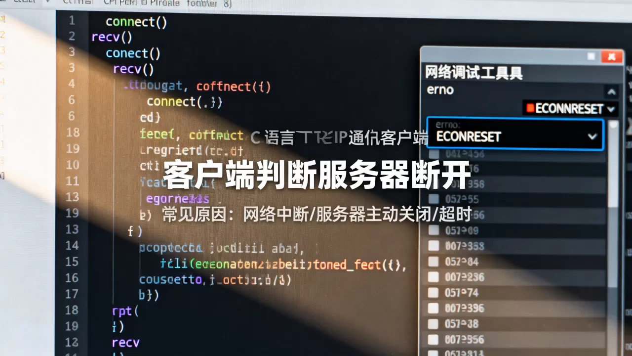 c tcp通讯客户端如何判断服务器已断开,常见原因有哪些? c tcp通讯客户端如何判断服务器已断开,常见原因有哪些?