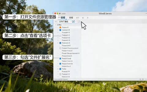 win8服务器怎么显示文件后缀名，不显示怎么办？