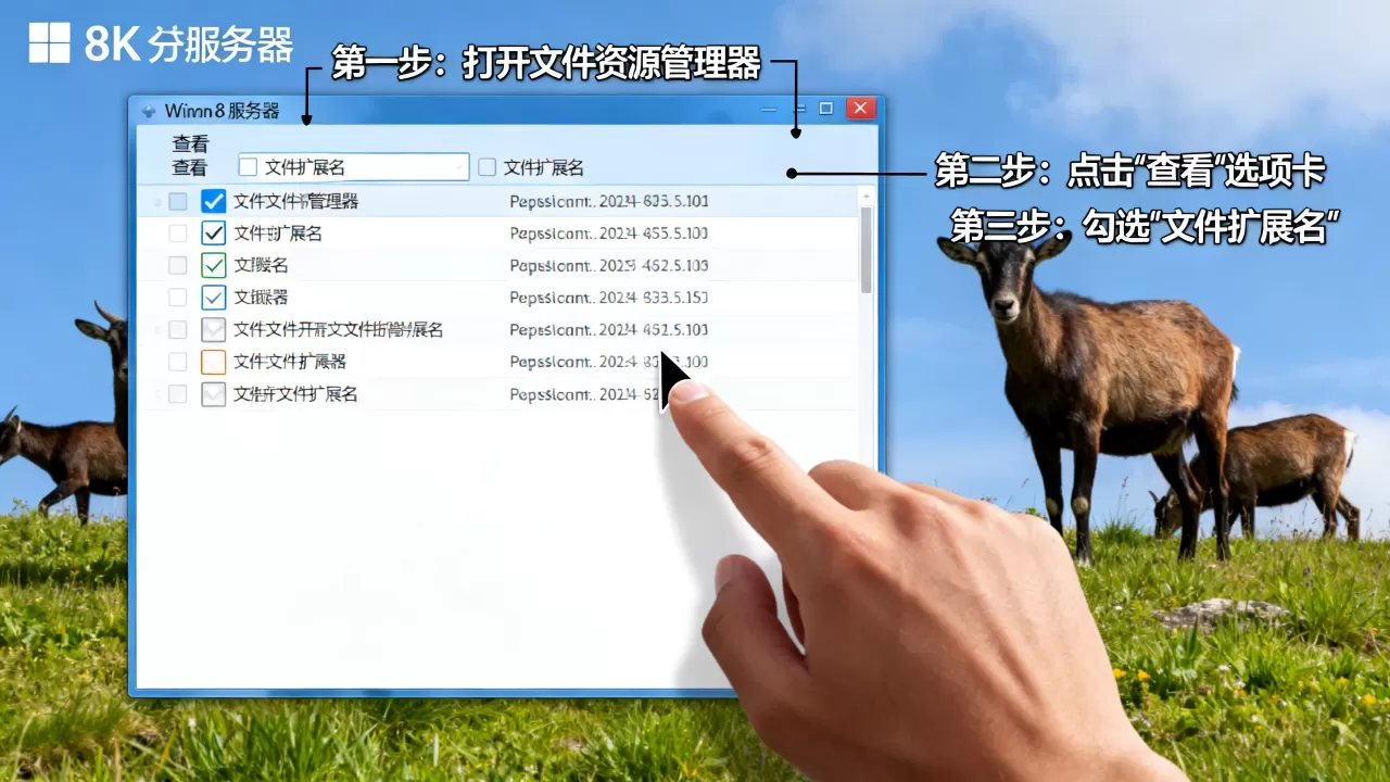 win8服务器怎么显示文件后缀名,不显示怎么办? win8服务器怎么显示文件后缀名,不显示怎么办?