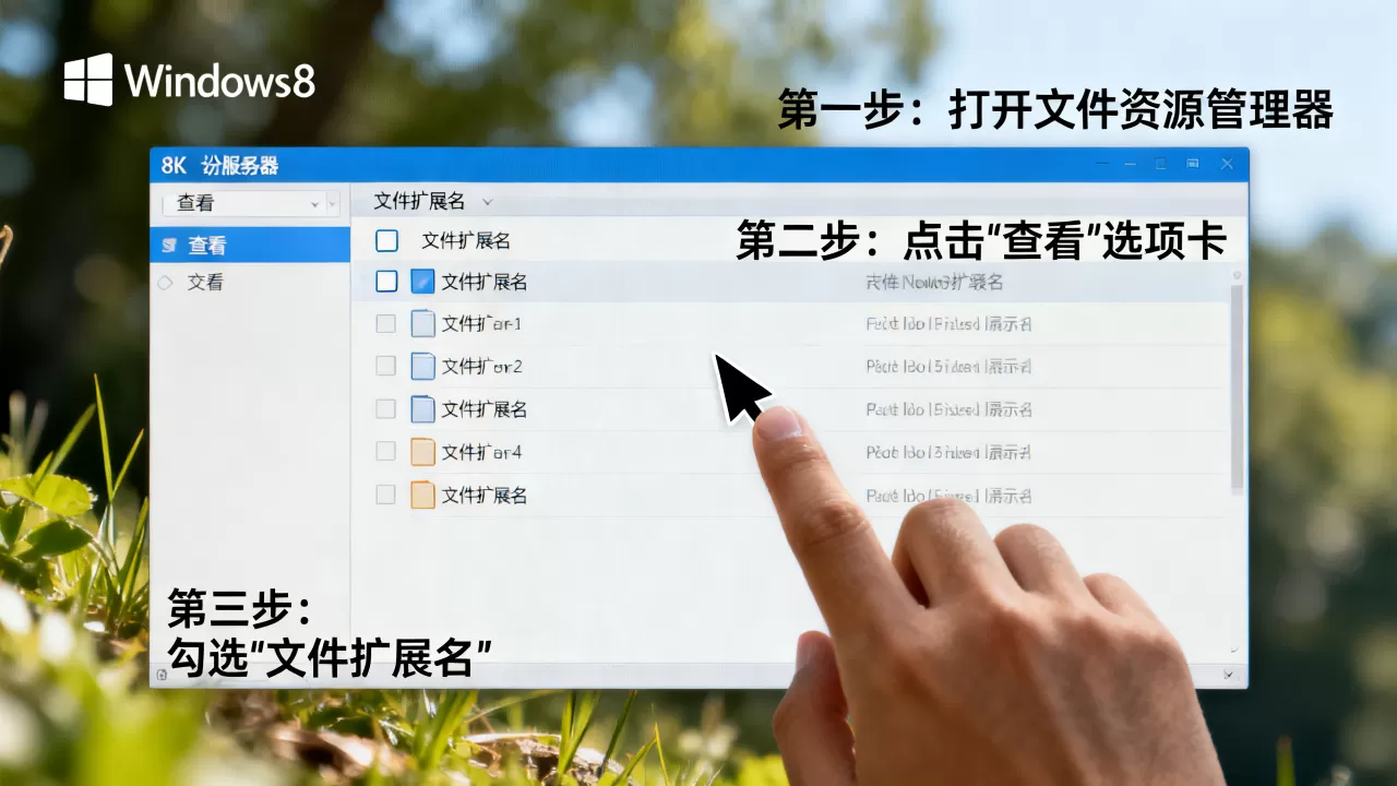 win8服务器怎么显示文件后缀名,不显示怎么办? win8服务器怎么显示文件后缀名,不显示怎么办?