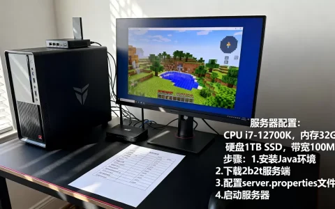 我的世界怎么创建2b2t服务器，需要什么配置？