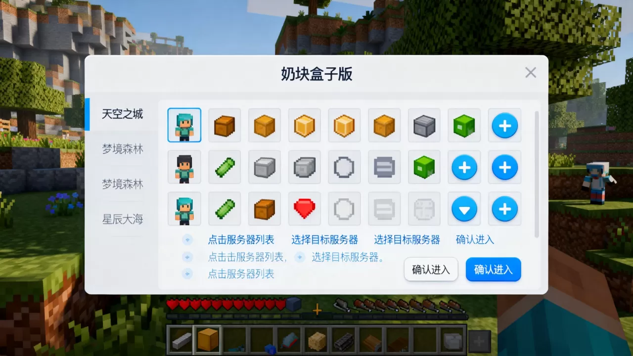奶块盒子版有哪些服务器?,怎么进服务器? 奶块盒子版有哪些服务器?,怎么进服务器?