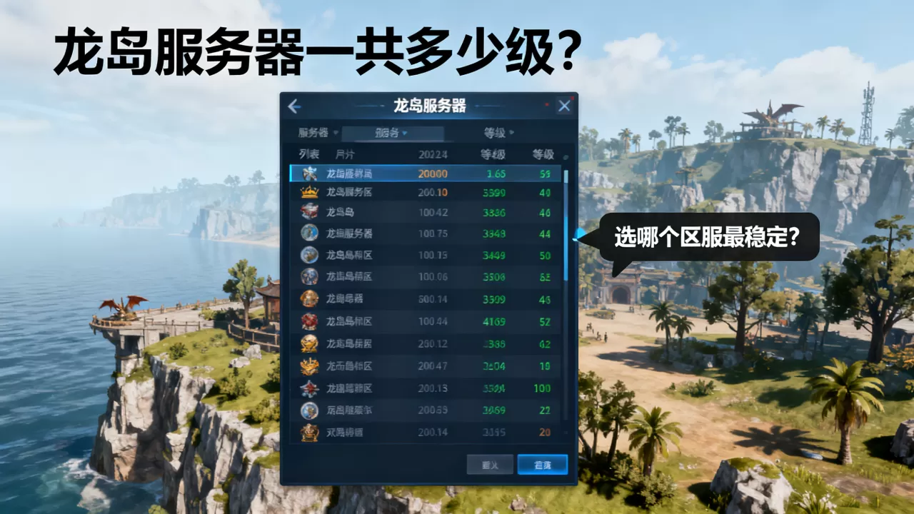 龙岛服务器一共多少级?选哪个区服最稳定? 龙岛服务器一共多少级?选哪个区服最稳定?