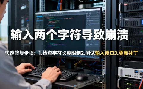 服务器一打两个字符就崩溃怎么回事，如何快速修复？