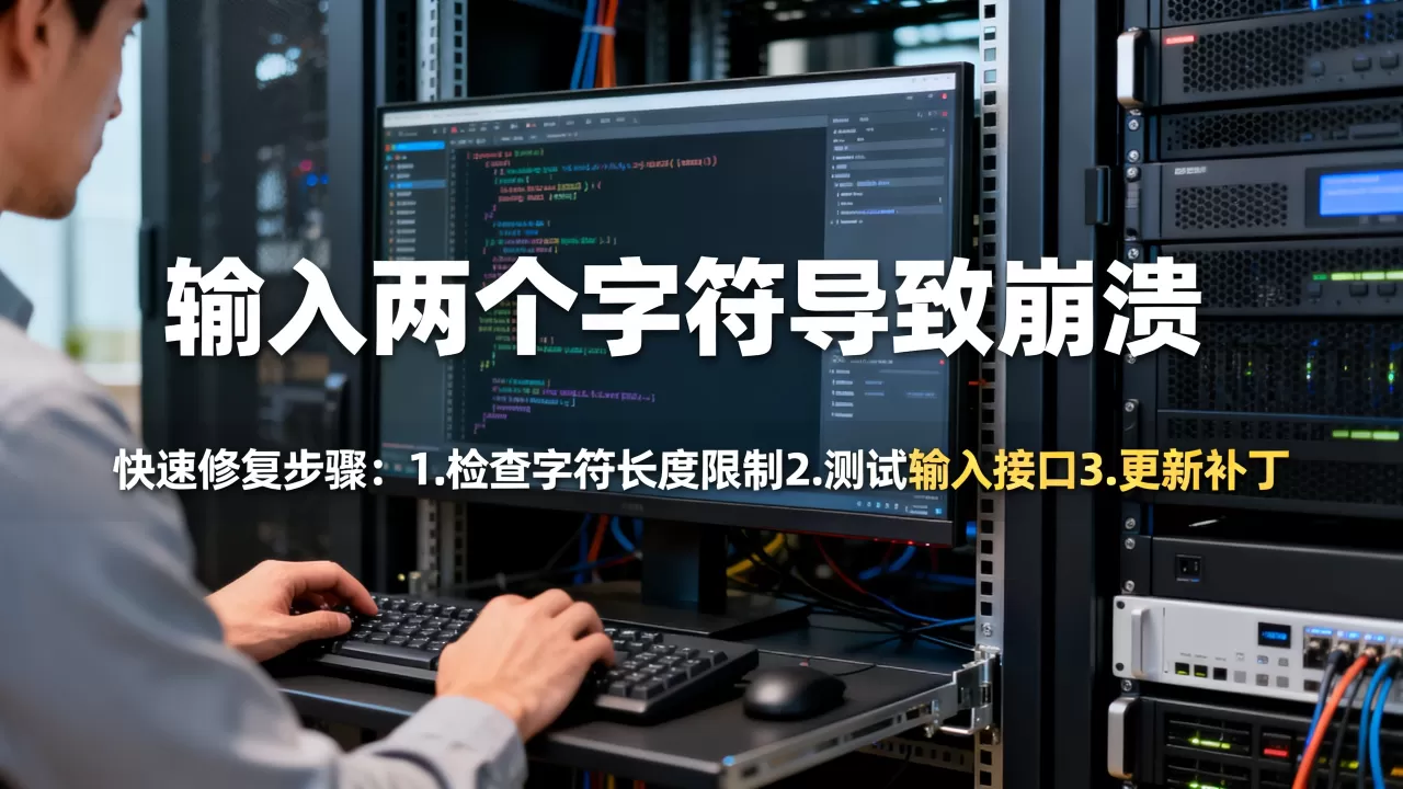 服务器一打两个字符就崩溃怎么回事,如何快速修复? 服务器一打两个字符就崩溃怎么回事,如何快速修复?