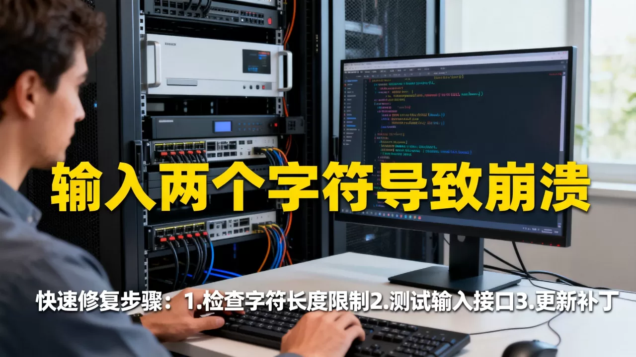 服务器一打两个字符就崩溃怎么回事,如何快速修复? 服务器一打两个字符就崩溃怎么回事,如何快速修复?
