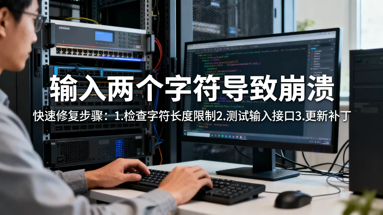 服务器一打两个字符就崩溃怎么回事,如何快速修复? 服务器一打两个字符就崩溃怎么回事,如何快速修复?