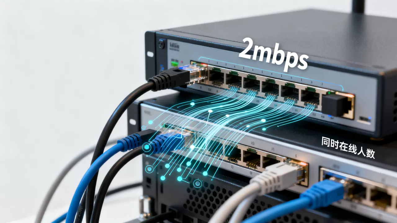 服务器带宽2mbps同时多少人 服务器带宽2mbps同时多少人