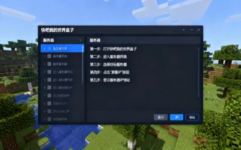 快吧我的世界盒子怎么查看服务器IP，具体怎么操作？