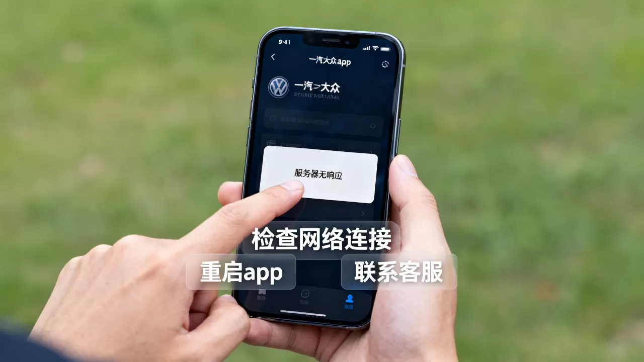 一汽大众app为什么显示服务器无响应,怎么解决? 一汽大众app为什么显示服务器无响应,怎么解决?