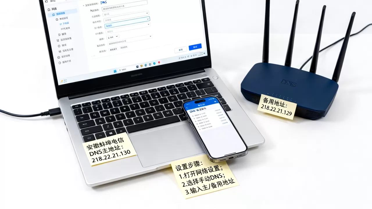 安徽蚌埠电信dns地址是多少?,如何设置才能提升网速? 安徽蚌埠电信dns地址是多少?,如何设置才能提升网速?