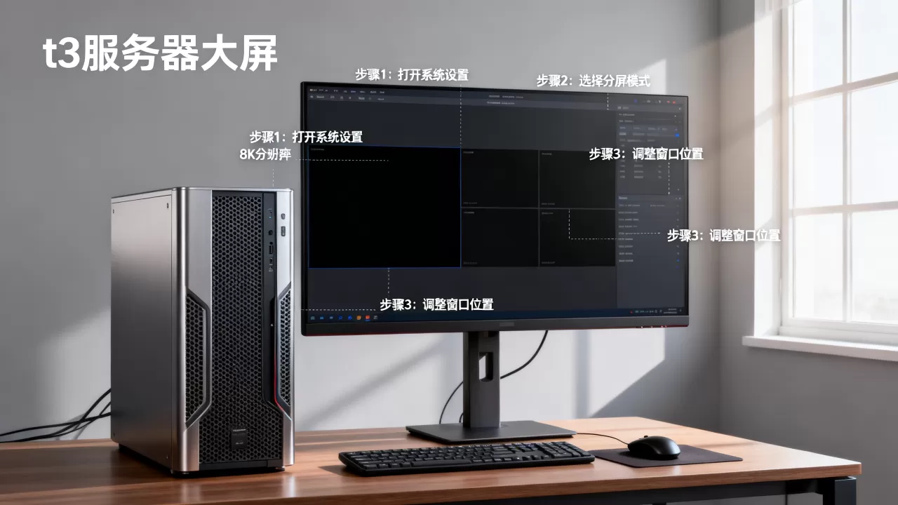 t3服务器大屏操作使用教程怎么分屏?,详细步骤是什么 t3服务器大屏操作使用教程怎么分屏?,详细步骤是什么