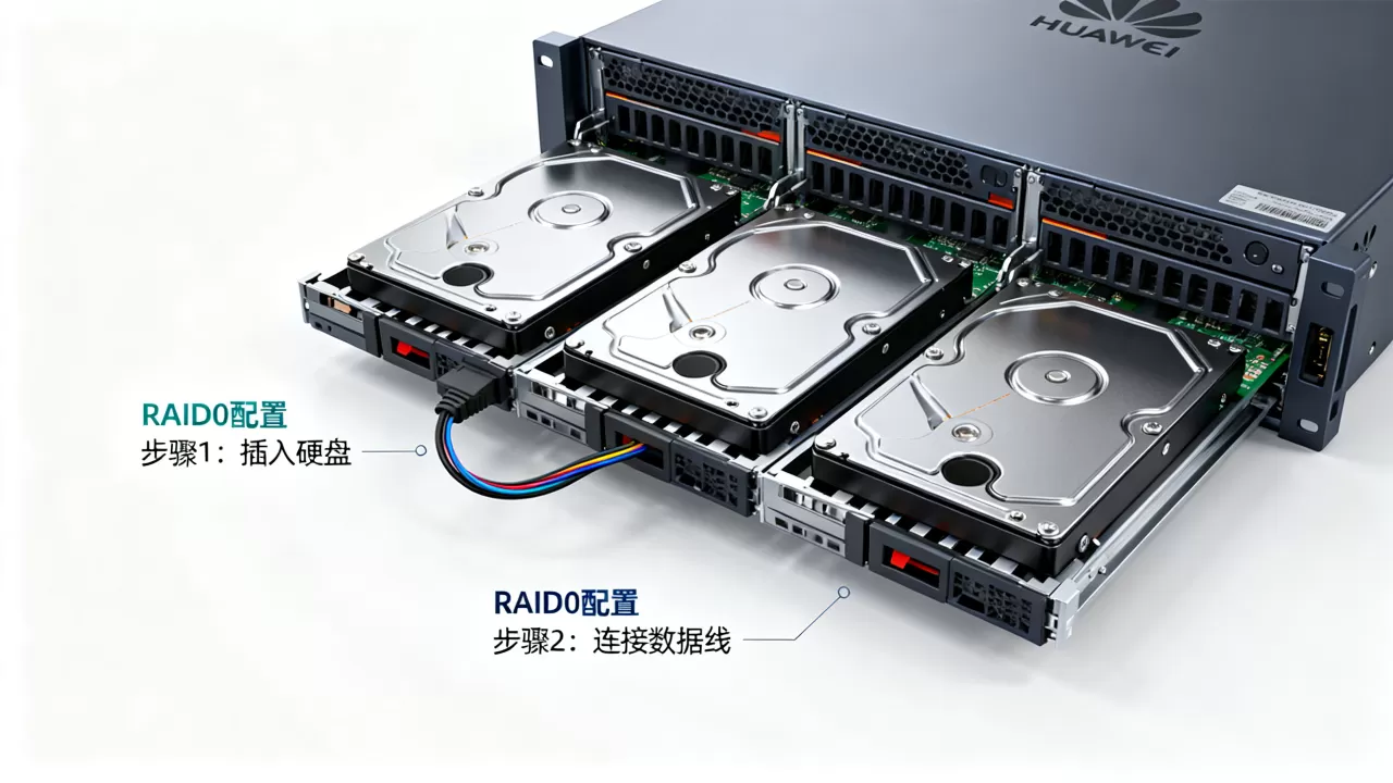 华为服务器三个硬盘raid0怎么配置 华为服务器三个硬盘raid0怎么配置