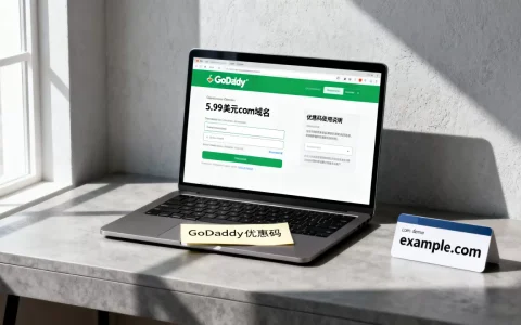 如何在GoDaddy用5.99美元注册com域名，优惠码怎么用？