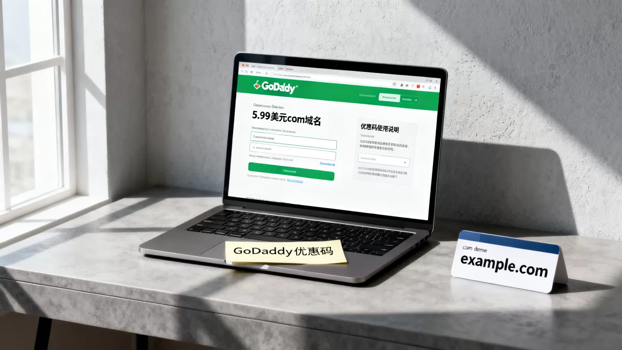 如何在GoDaddy用5.99美元注册com域名,优惠码怎么用? 如何在GoDaddy用5.99美元注册com域名,优惠码怎么用?