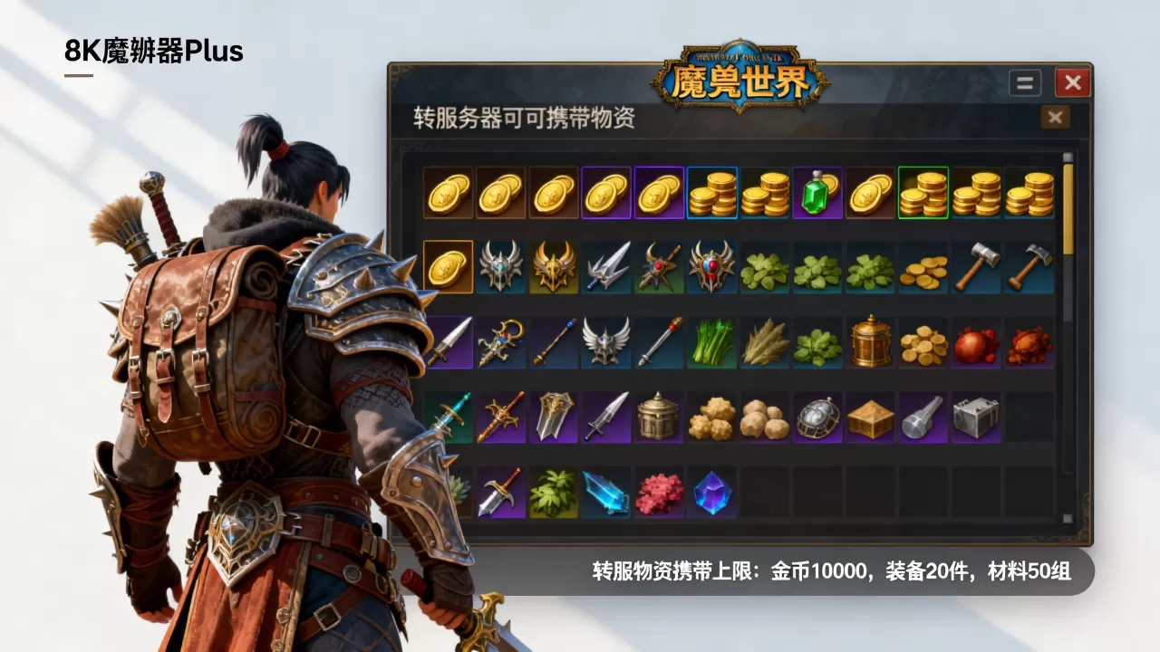 魔兽世界plus转服务器能带多少物资,携带上限是多少? 魔兽世界plus转服务器能带多少物资,携带上限是多少?