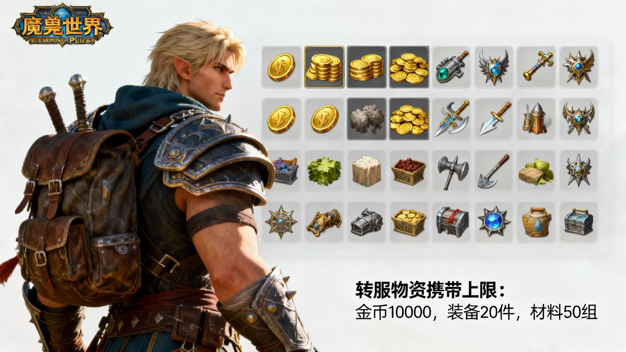 魔兽世界plus转服务器能带多少物资,携带上限是多少? 魔兽世界plus转服务器能带多少物资,携带上限是多少?