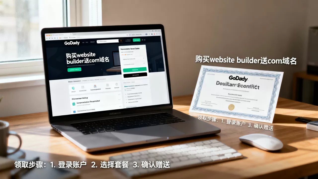 godaddy购买website builder送com域名吗,怎么领取? godaddy购买website builder送com域名吗,怎么领取?