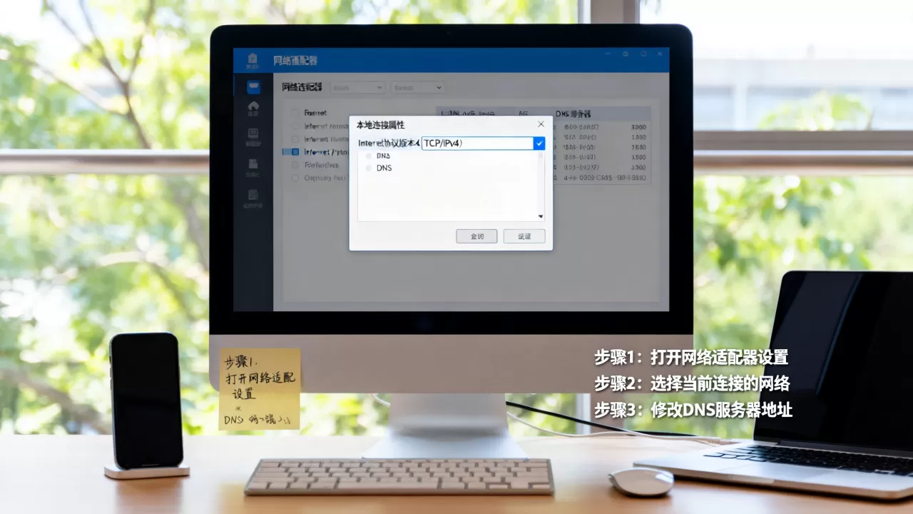 DNS服务器不可用怎么修改,适配器设置在哪改? DNS服务器不可用怎么修改,适配器设置在哪改?