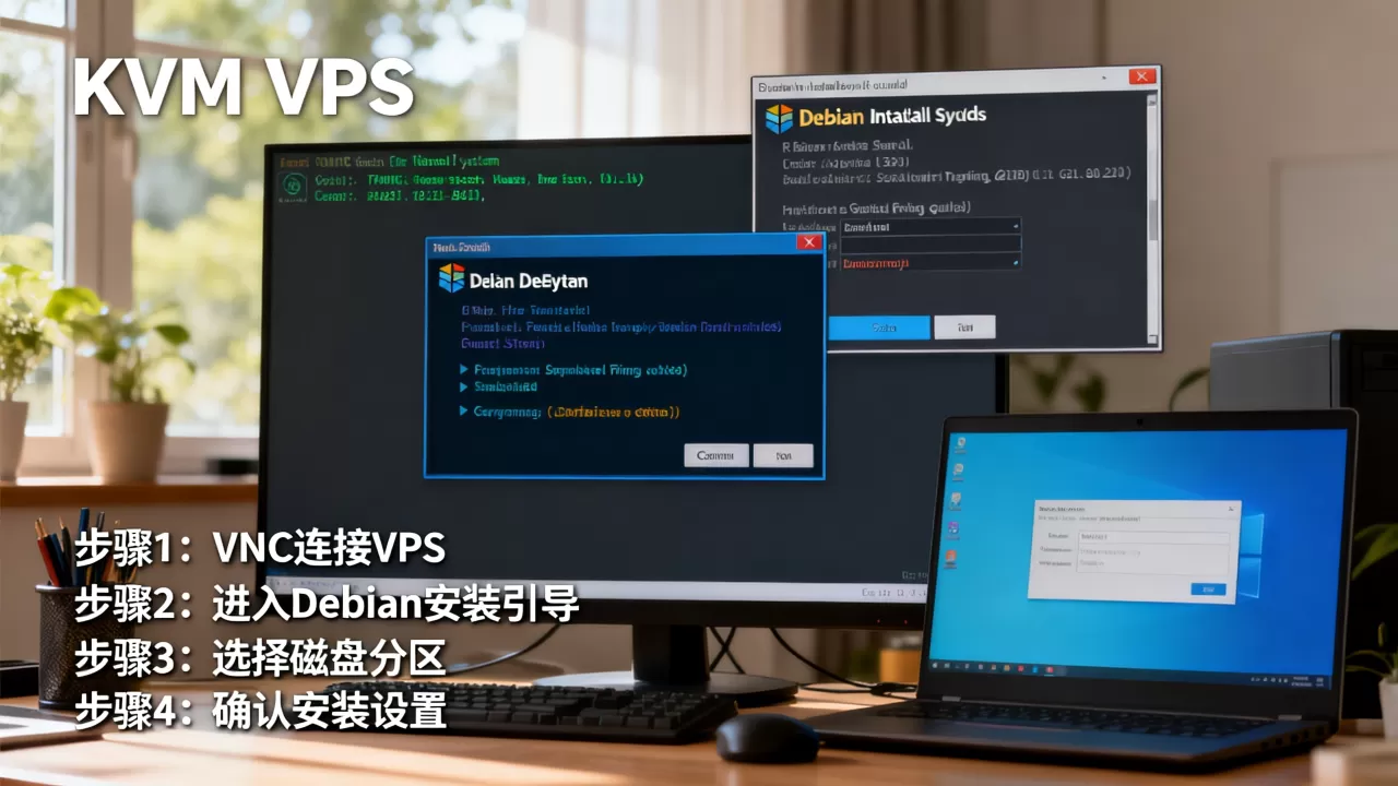 KVM VPS怎么用VNC装Debian系统?,有哪些步骤? KVM VPS怎么用VNC装Debian系统?,有哪些步骤?