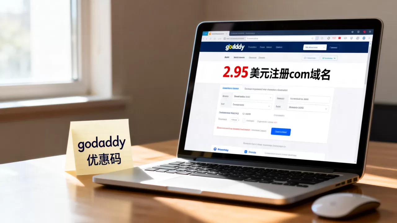 如何用2.95美元注册com域名,godaddy优惠码是什么 如何用2.95美元注册com域名,godaddy优惠码是什么