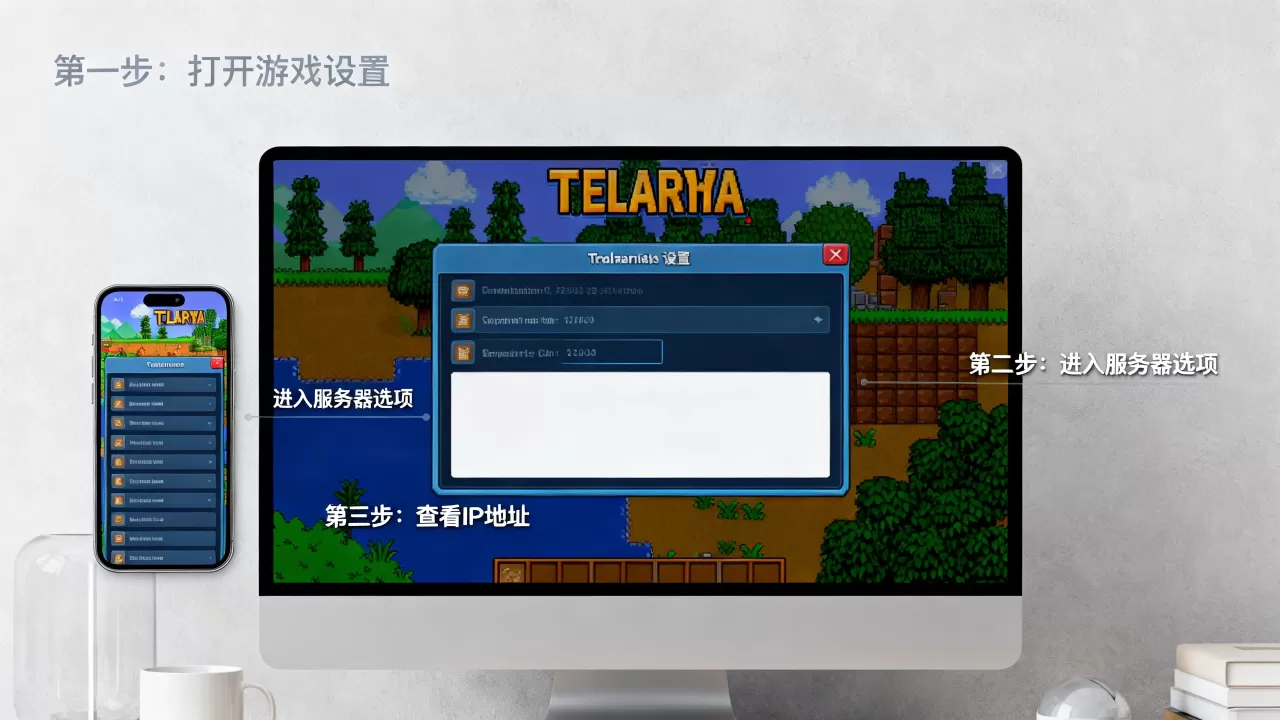 泰拉瑞亚如何查看自己服务器IP?,服务器IP查询方法 泰拉瑞亚如何查看自己服务器IP?,服务器IP查询方法