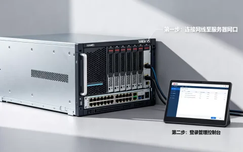 华为5885h v5服务器如何联网，配置步骤是什么？