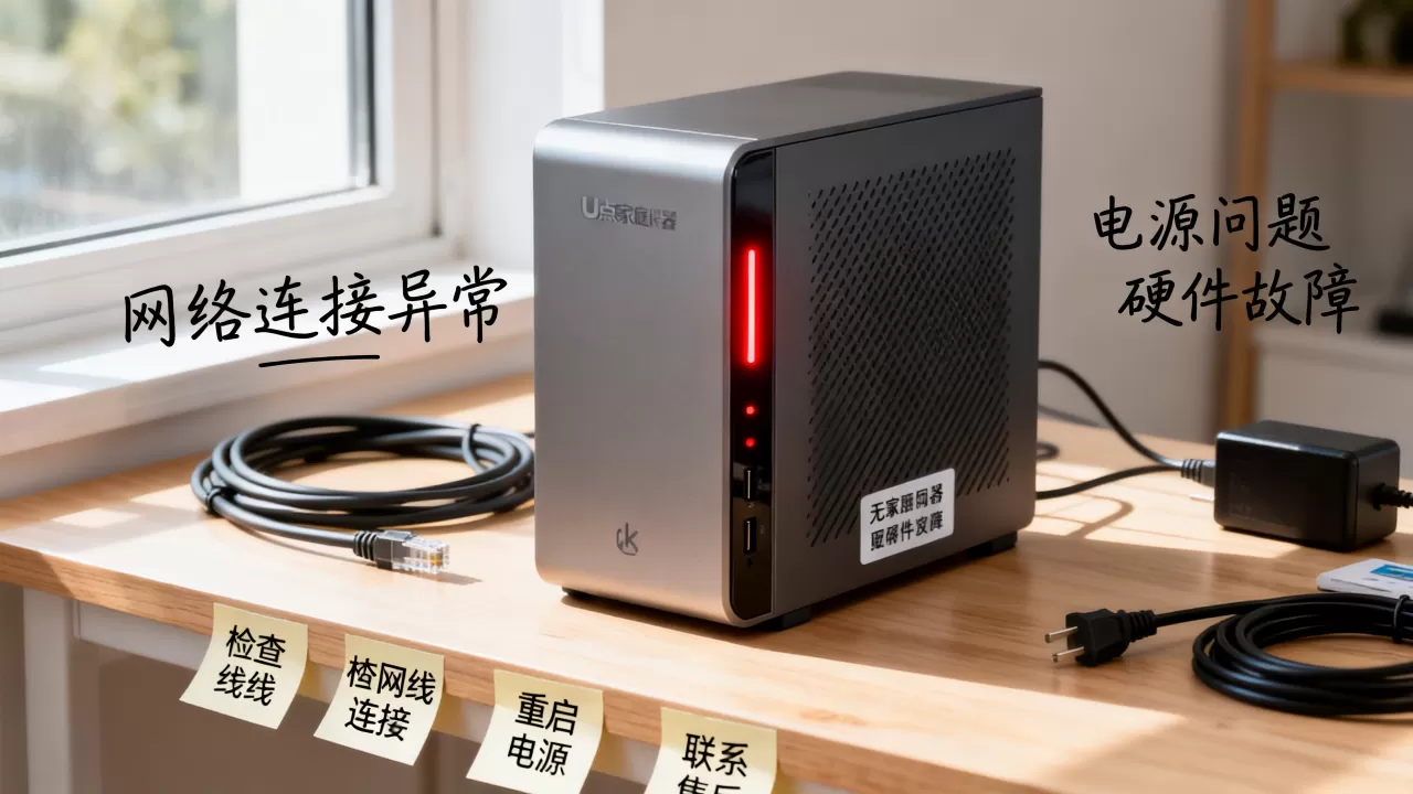 U点家庭服务器一直红灯是什么原因,如何解决? U点家庭服务器一直红灯是什么原因,如何解决?