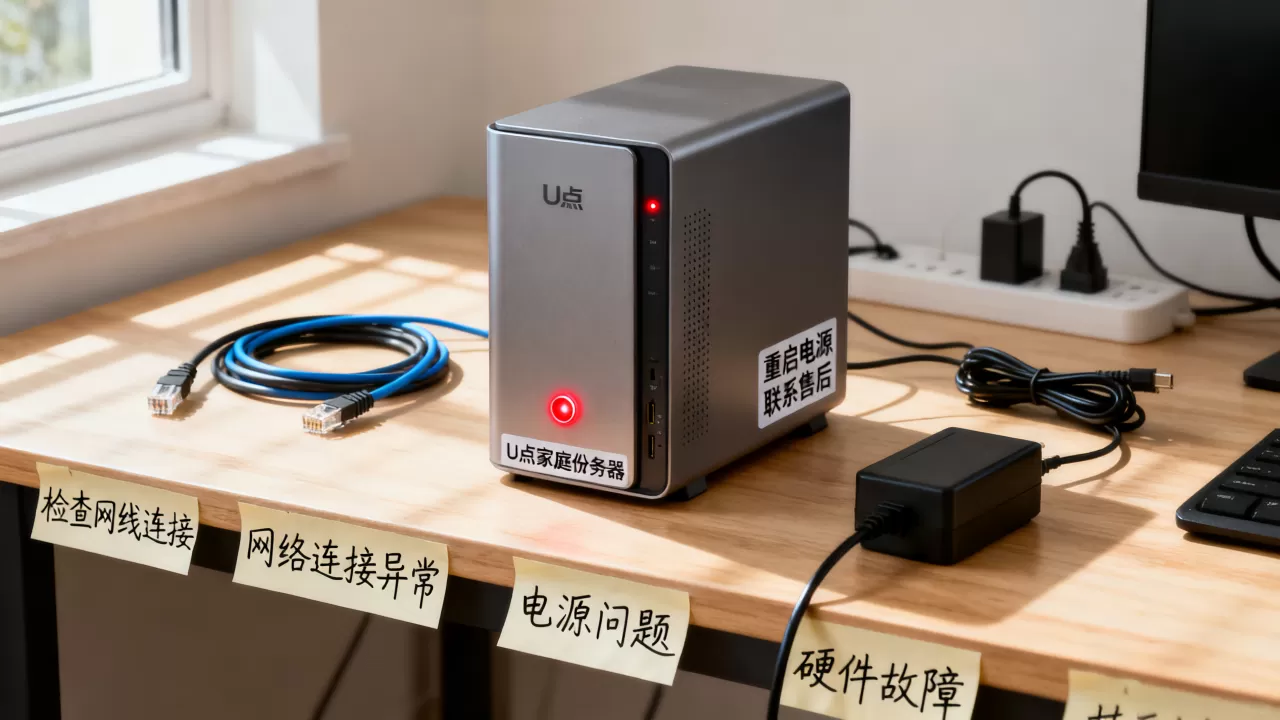 U点家庭服务器一直红灯是什么原因,如何解决? U点家庭服务器一直红灯是什么原因,如何解决?